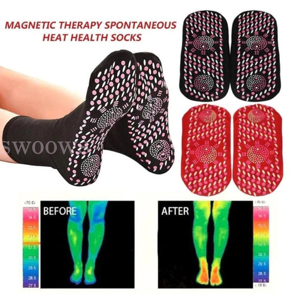 Self Heating Tourmaline Magnetic Therapy Health Socks Foot Massage Warmth Sock