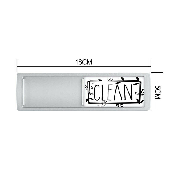 Clean Dirty Dishwasher Magnet Indicator Sign Non-Scratch Simple Sliding Kitchen