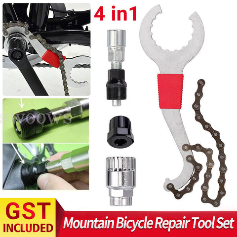 4pcs Bicycle Repair Bike Tool Kit Removal Bracket Freewheel Crank Puller Tools