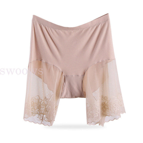 Women Under Skirt Safety Invisible Slip Shorts Underwear Slim Panty Women AU