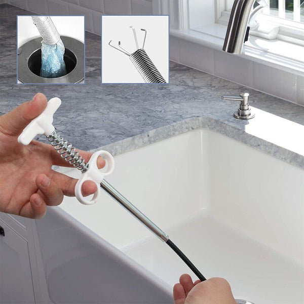 Spring Pipe Sink Cleaning Hook Home Kitchen Bathroom Sewer Dredging Tool