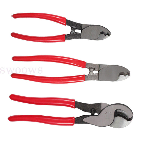 3PC 6" 8" 10" Electrical Cable Cutters Wire Cutting Plier Electrician NBN Tools