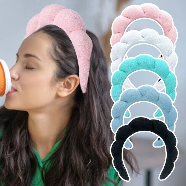 1/5x Spa Headband Sponge Spa Headband for Washing Face Facial Makeup Headband