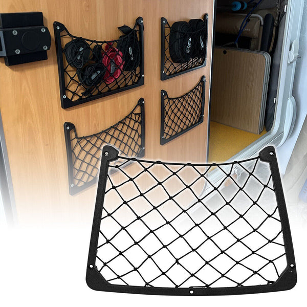 2Pack Large Storage Net Pocket For Camper Van Caravan Organiser Holder Black AU