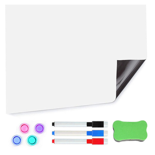 A3 Soft Magnetic Whiteboard for Fridge 400X300MM with 3 markers & an Eraser