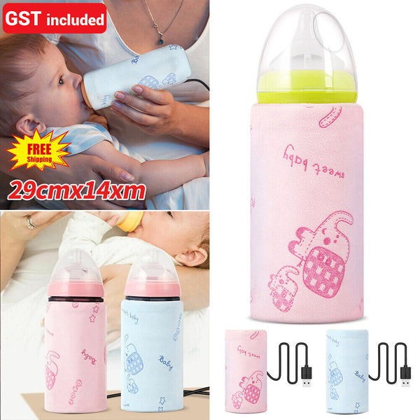 USB Baby Bottle Warmer Thermostat Portable Travel Milk Feeding Heater Bag Pouch