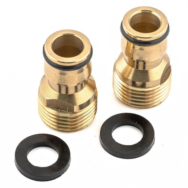 2pcs Australian Brass Tap Adaptor Male 15mm 1/2" 12mm Snap On Fitting Hose