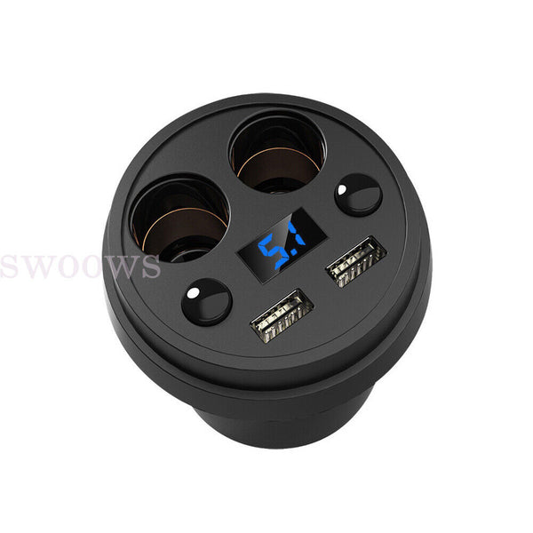 Multi Car Cigarette Lighter Socket Splitter USB 2 Way Dual Charger Power Adapter