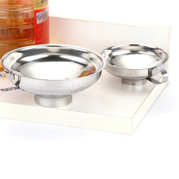 1/2 Stainless Steel Funnel Oil Liquid Funnel Metal Funnel With Detachable Filter