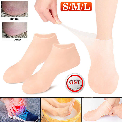 1 Pair Foot Care Socks Spa Silicone Moisturizing Gel Anti Cracking Protect