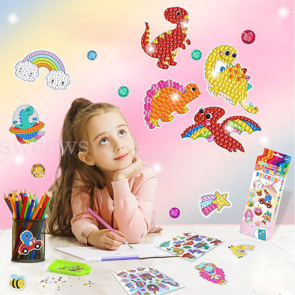 Kids Diamond Drawing Tool Kit DIY Art Craft Diamond Sticker Cartoon Drawing Tool