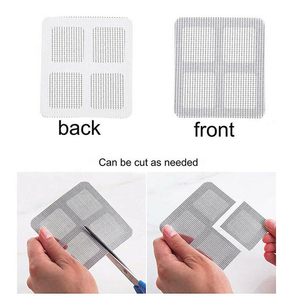 12x Fly Screen Net Repair Tape Patch Adhesive Door Curtain For Mending Holes Set