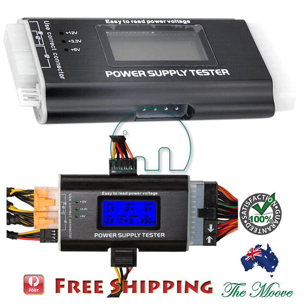 PC Computer LCD 20/24 Pin ATX SATA Digital Power Supply Diagnostic Tester Tool