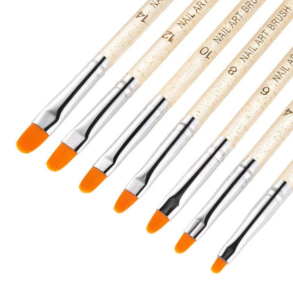 7 PCS Acrylic Nail Art Brush Pen UV Gel Painting Drawing Liner Polish Brushes