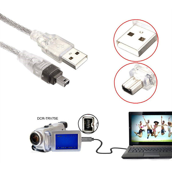 USB Data Cable FireWire IEEE 1394 for Mini DV MiniDV HDV Camcorder to Edit PC AU