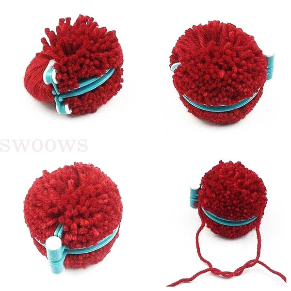 Pack 8 of 4sizes Pom Pom Maker Fluff Ball Weaver Knitting Loom Crochet Tool