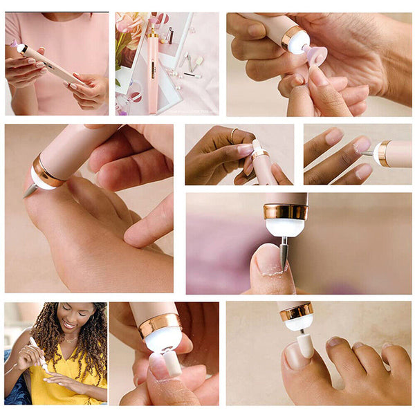1/2x Electric Drill File Machine Toe Finger Nails Sander Polisher Manicure Care