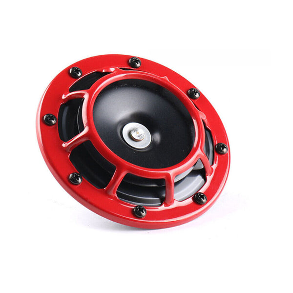 New 2pcs 12V Red Compact Electric Blast Super Tone  Horn For Car/Truck B