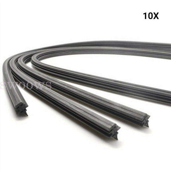 10Pcs 28" Premium Wiper Blade Refill Windshield Strip Replacement 6 mm Rubber AU