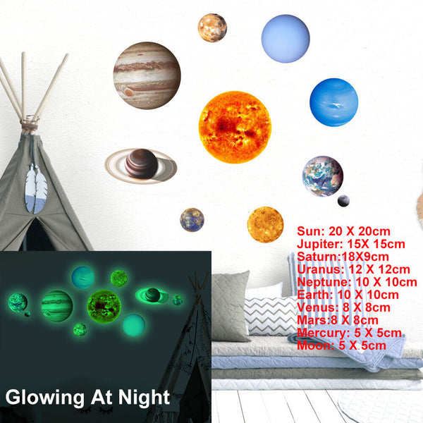 Planet DIY Removable Decal Wall Stickers Living Room Bedroom For Kids Home Decor