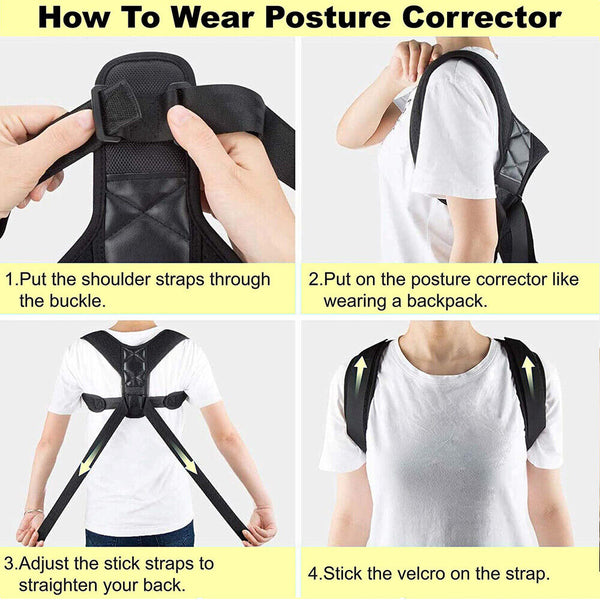 Posture Corrector Clavicle Support Back Straight Shoulders Brace Strap Correct