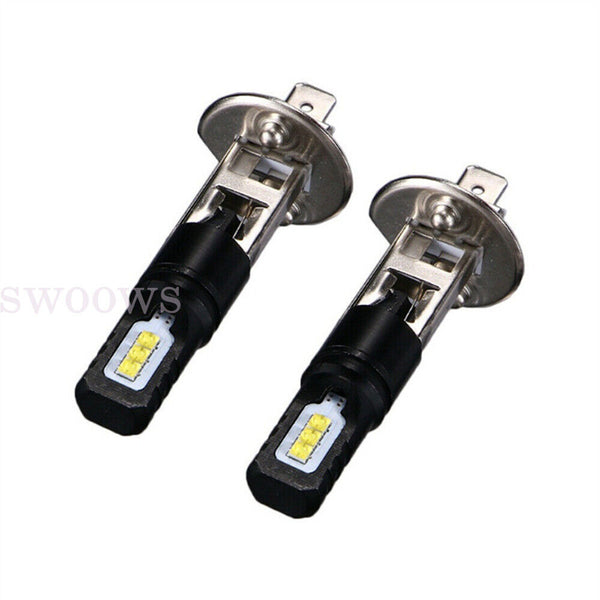 Pair 80W Car H1 LED Headlight Fog Light Beam Bulbs, Globes 6500K White 1200LM