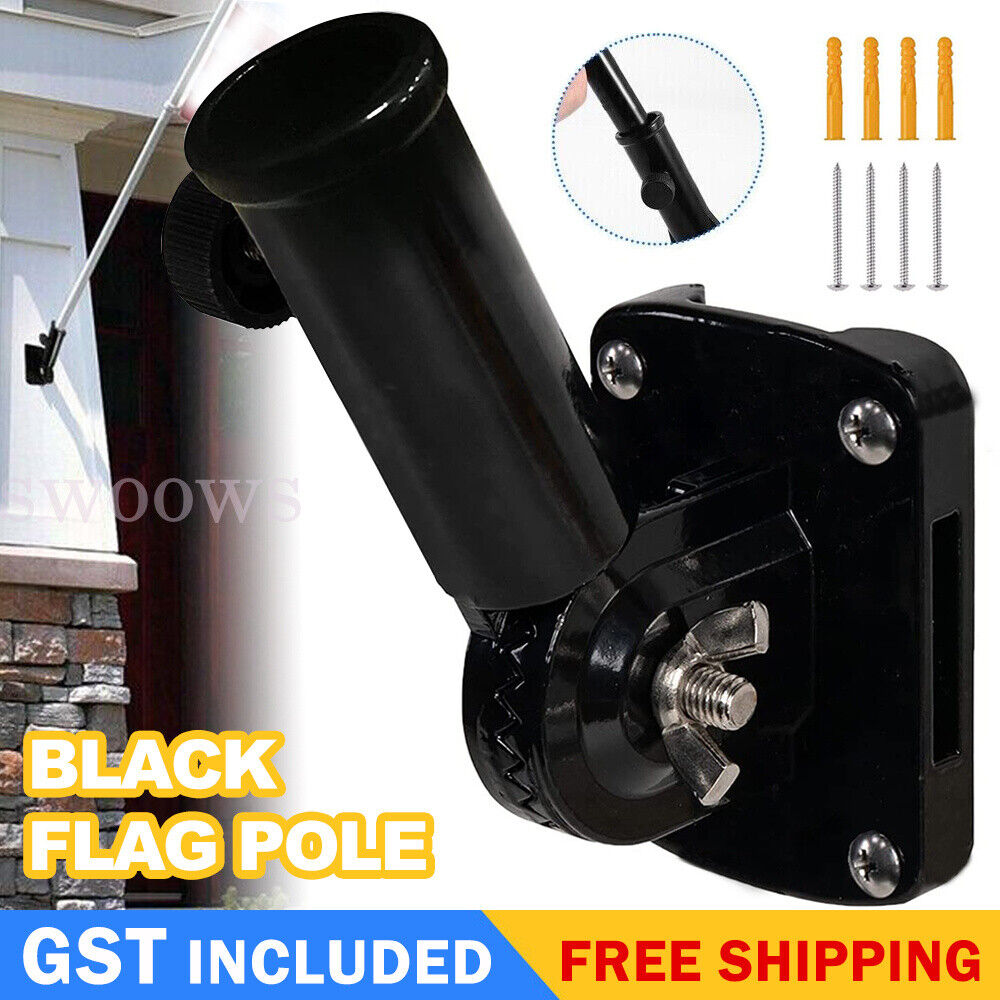 Flag Pole Holder Mounting Bracket Adjustable Flagpole Rod Hitch Bracket