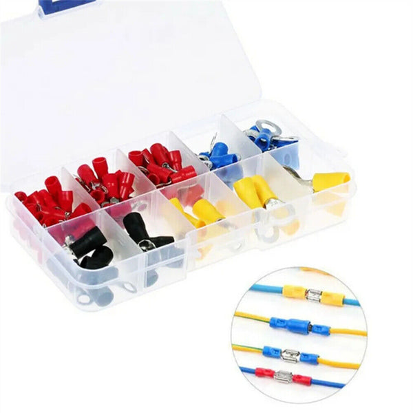 102Pcs Terminal Electrical Crimp Connector Kit Insulated Wire Terminals Lug