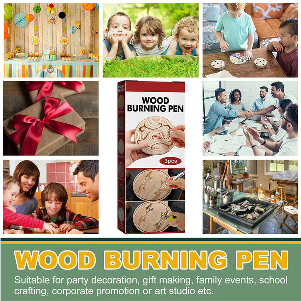 3-30 DIY Project Easy Use Chemical Wood Burning Pen Scorch Marker Wood Painting