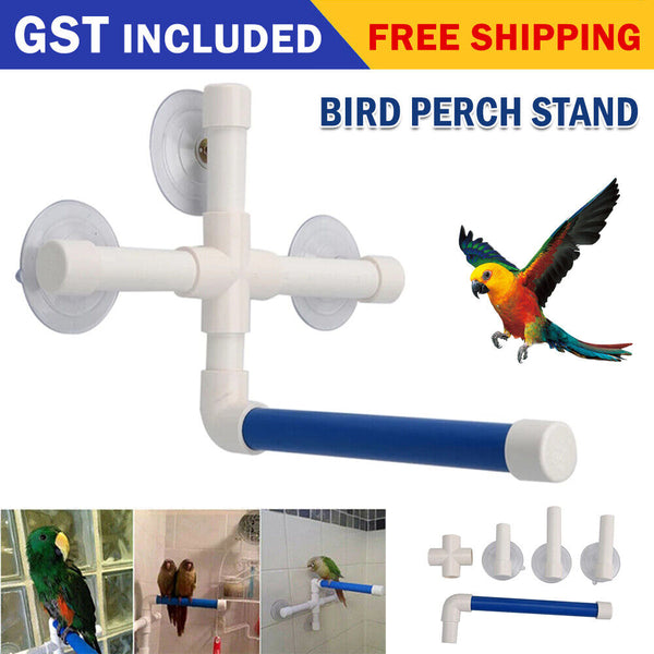 Bird Perch Stand Parrot Play Paw Grinding Stands Rack Shower Bath Platform Toys