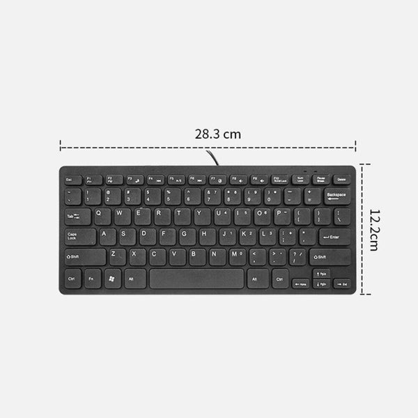 Super Slim Mini Wired Keyboard K1000 USB Multimedia Waterproof Keypad Universal