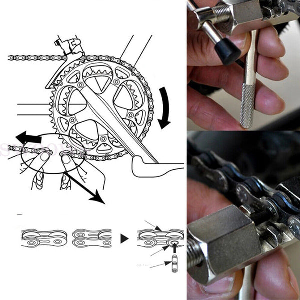 Bike Chain Breaker Cutter Bicycle Chain Pin Splitter Device Repair Tools