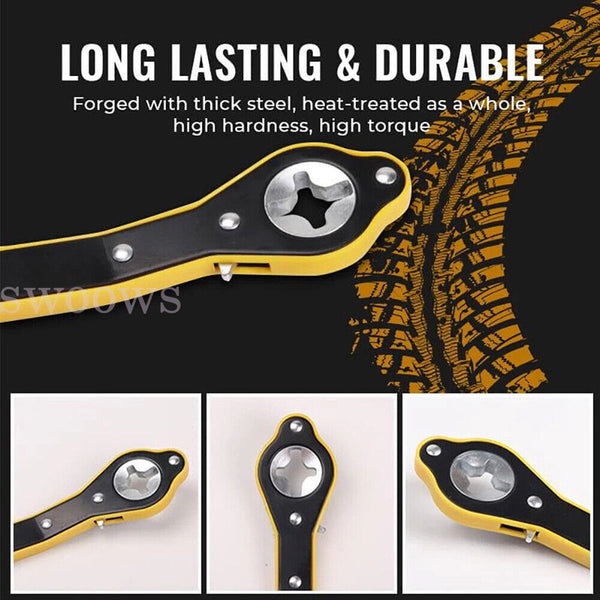 Car Labor-Saving Jack Ratchet Wrench Wheel Hand Crank Cross Wrench Repair Tool