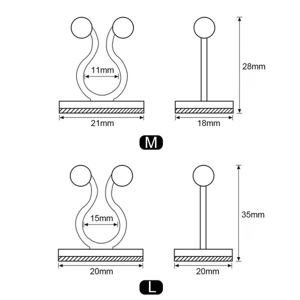 10-50x Invisible Plant Climbing Wall Clip Sticky Hook Vines Fixing Rattan Clips