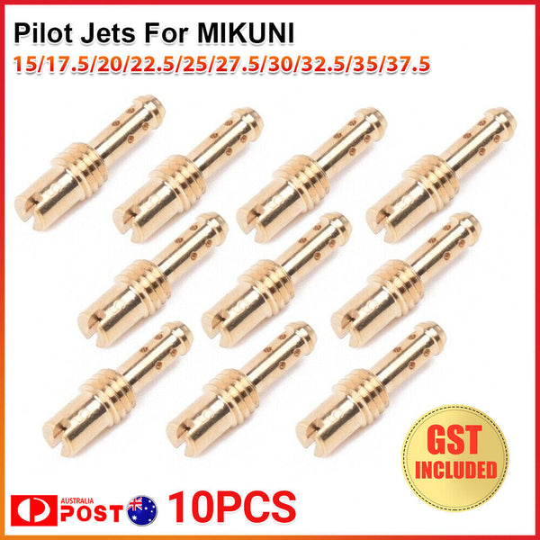 10 Pcs Slow/Pilot Jets For MIKUNI VM/TM/TMX Carburetor 15,17.5,20,22.5,25,27.5