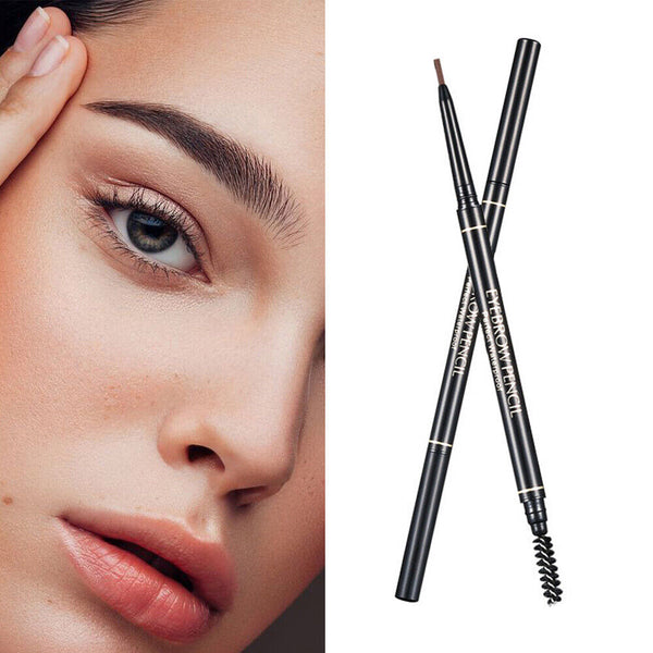 Slim Eyebrow Pencil Waterproof Eye Brow Eyeliner Pen With Brush Makeup Cosmetic