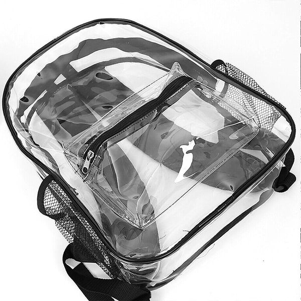 Transparent Backpack Bag Clear PVC Travel Shoulder Bag School Bag Strap Book Bag