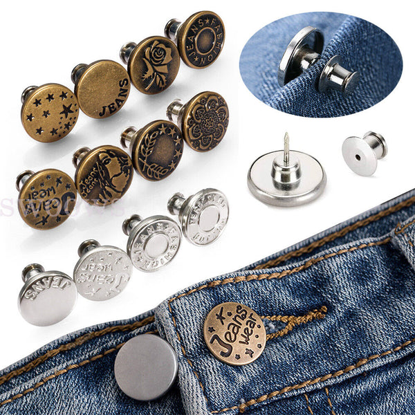 2/15pcs 17mm Jeans Jacket Denim Buttons Press Repair Tack Replacement No Sewing