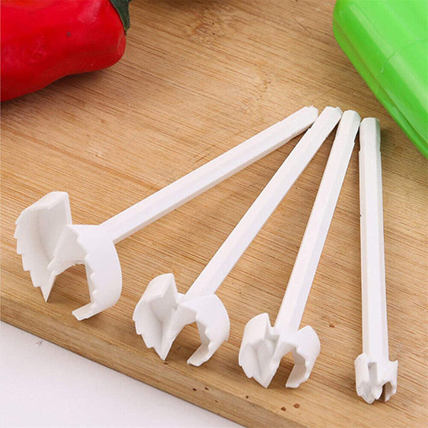 4PCS Kitchen Vegetable Corer Spiral Cutter Digging Device Fruits Hole Digger