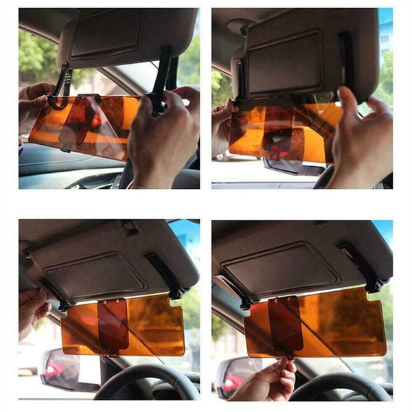 Car Sun Visor Extender Clip On Anti Glare Night Day Dazzle Drive Safety Sunshade