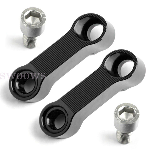 2PCS Motorcycle Mirror Extenders 8mm-10mm Riser Adaptor Bracket Holder Universal