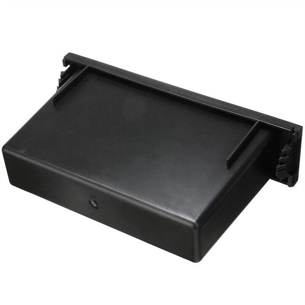 Universal Car 1 Din Dash Holder Storage Box Plastic Black Stereo Radio Pocket