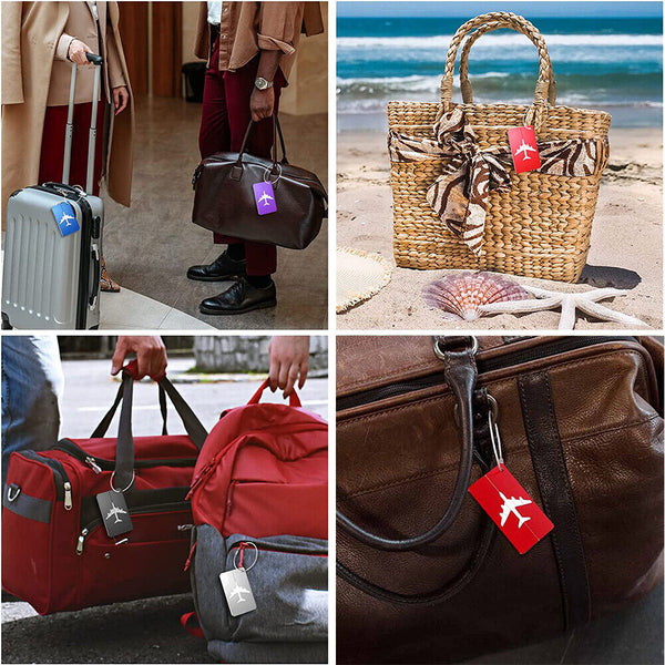 1/2/3/4/5x Luggage Tag Travel Baggage Suitcase Bag Identity Address Name Labels