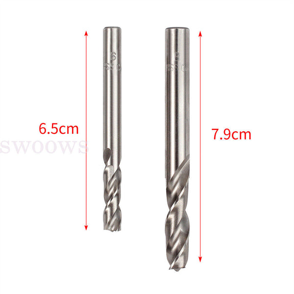 2x 6mm& 8mm HSS CO Cobalt tip Spot Weld Drill Bit Set Welder Remover Cutter Tool