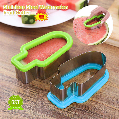 1/2PCS Stainless Steel Watermelon Slicer Popsicle Shape Melon Fruit Cutter Scoop