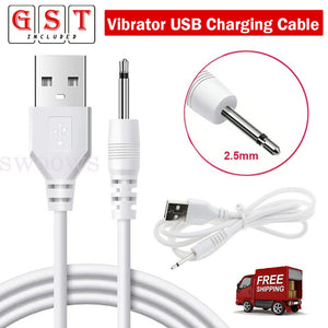 1M Vibrator USB Charging Cable Charger Cord Charge 2.5mm Massage Therapy Devices