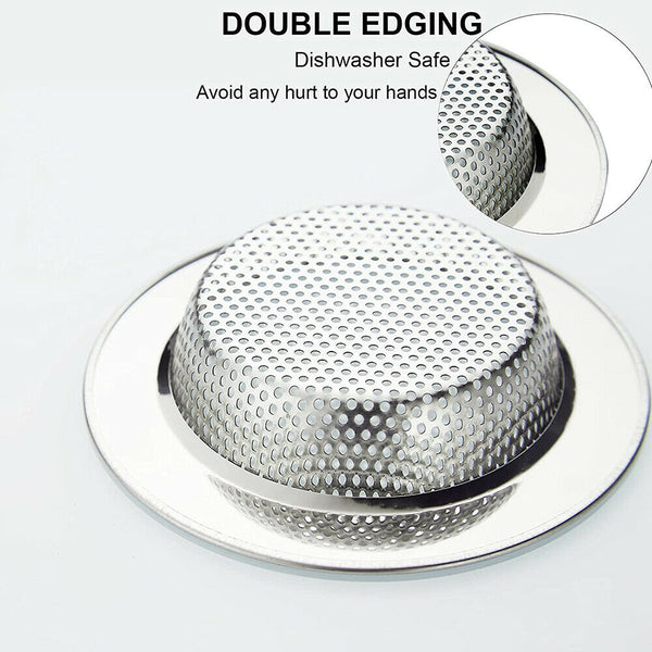 4PCS Stainless Steel Kitchen Sink Mesh Strainer Waste Plug Filter Drain Stopper