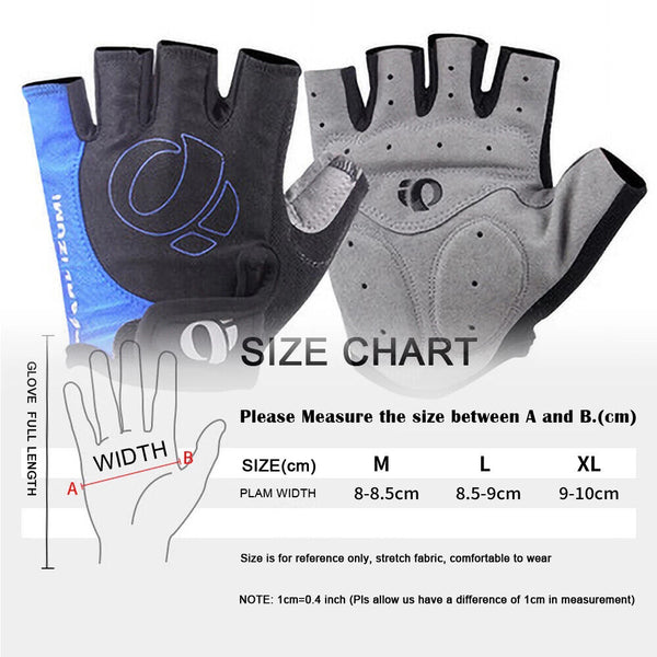 Pair Cycling Bicycle Half Finger Bike Gloves Unisex Anti Slip Padded Outdoor AU