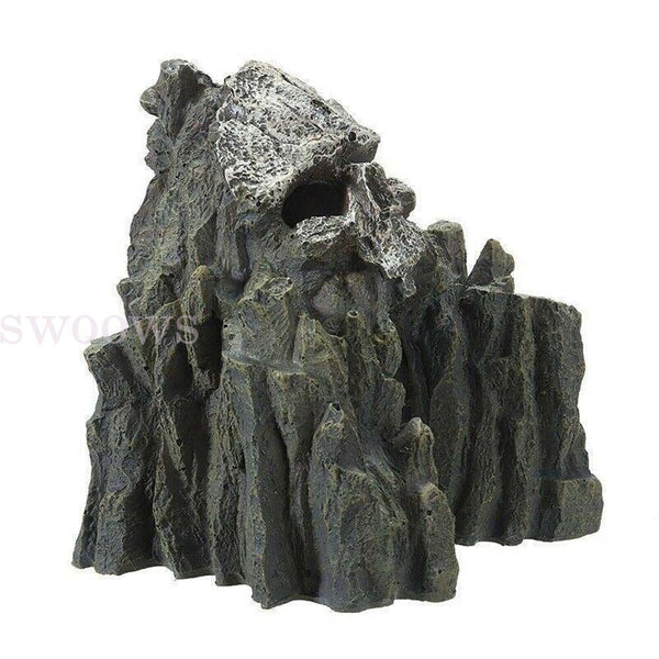 Aquarium Skull Mountain Cave Rockery Ornament Fish Tank Landscape Stone