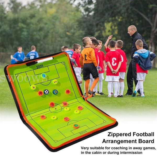 Portable zipper Soccer Football Tactical Board Guidance Training Aid Coaching